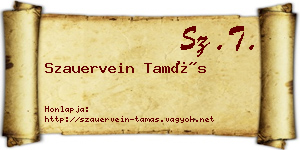 Szauervein Tamás névjegykártya