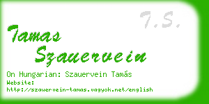 tamas szauervein business card
